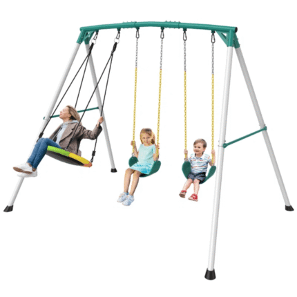 9.5′ Heavy Duty Metal Swing Set
